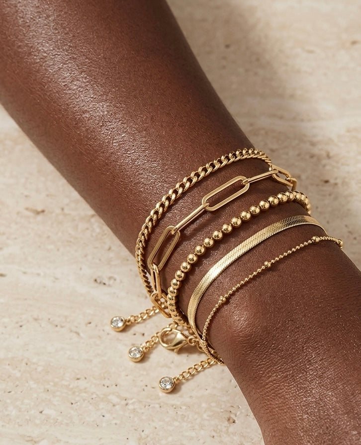 Radiant Gold Collection – Premium Armband-Stack