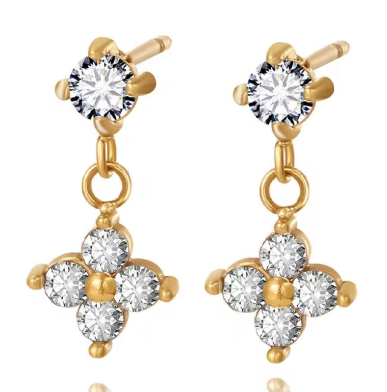 Ohrringe  ,,Lucky Charm''-klassisches Kleeblatt Design