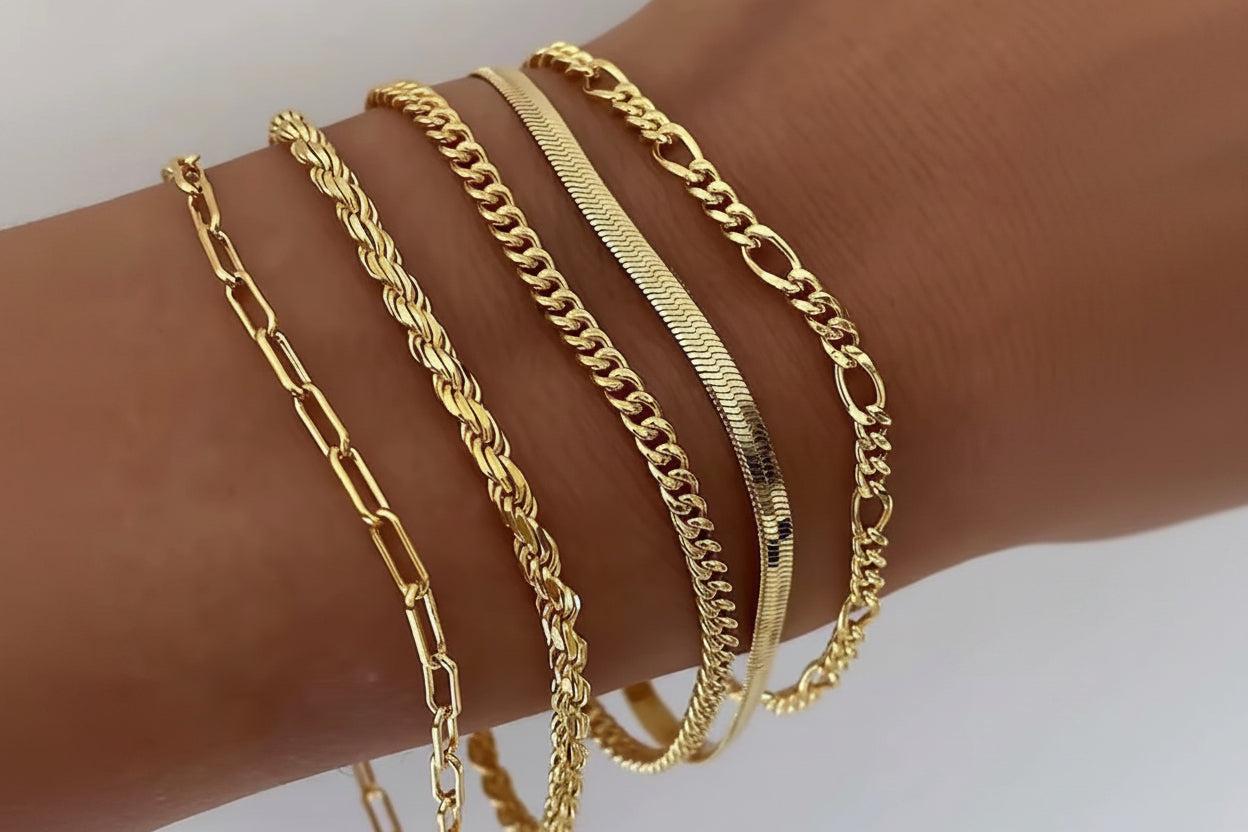 Radiant Gold Collection – Premium Armband-Stack