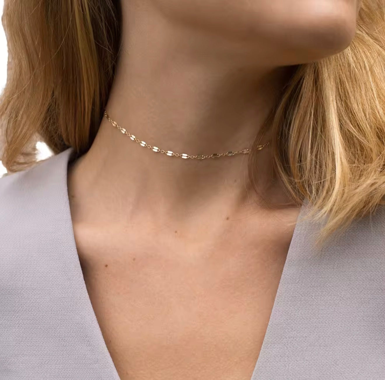 Strukturierte Halskette -minimaliustische Chic