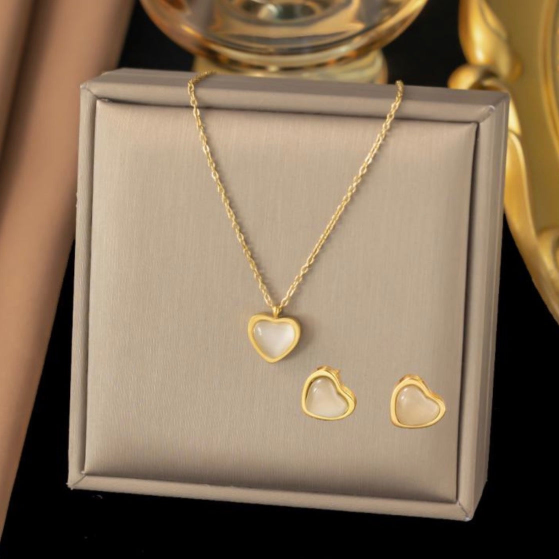 Luxury bright Set - Exklusives Gold-Ensemble (Halskette 40+5cm)