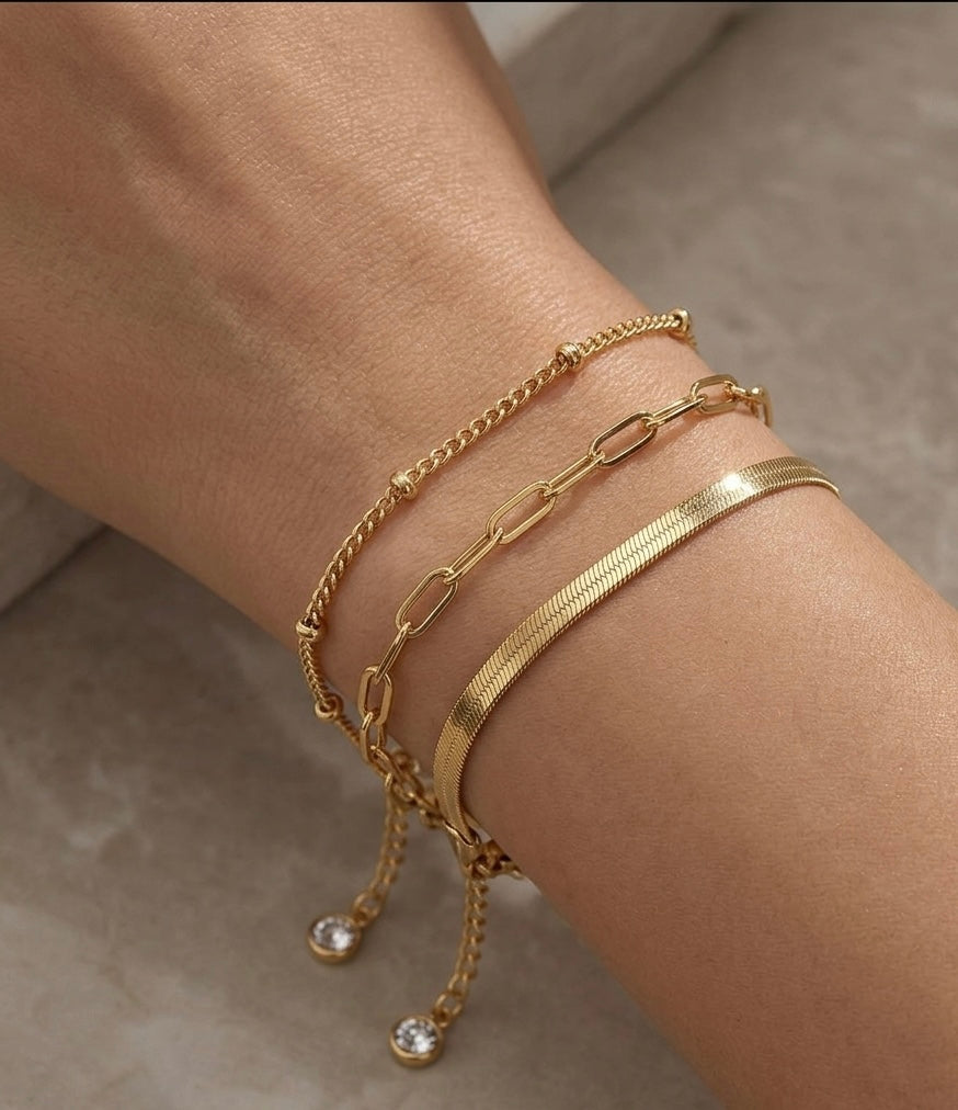 Radiant Gold Collection – Premium Armband-Stack