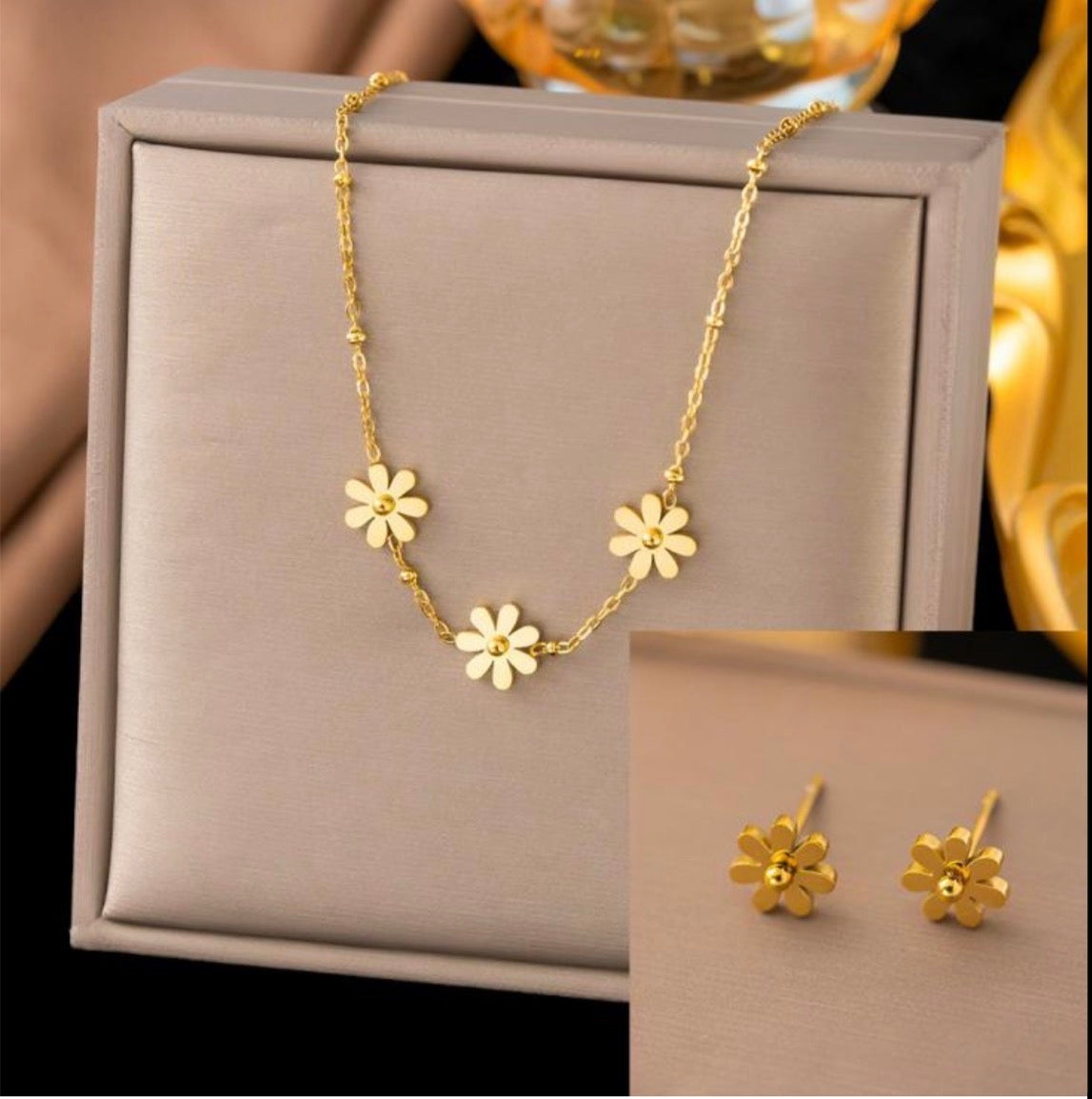 Luxury bright Set - Exklusives Gold-Ensemble (Halskette 40+5cm)