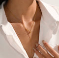 Y - Halskette ,,Linear'' _Filigranes Lariat Design