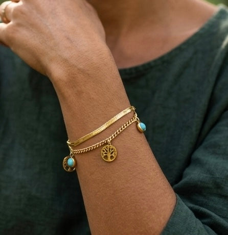 Signature Charm Bracelet - Goldener Akzent