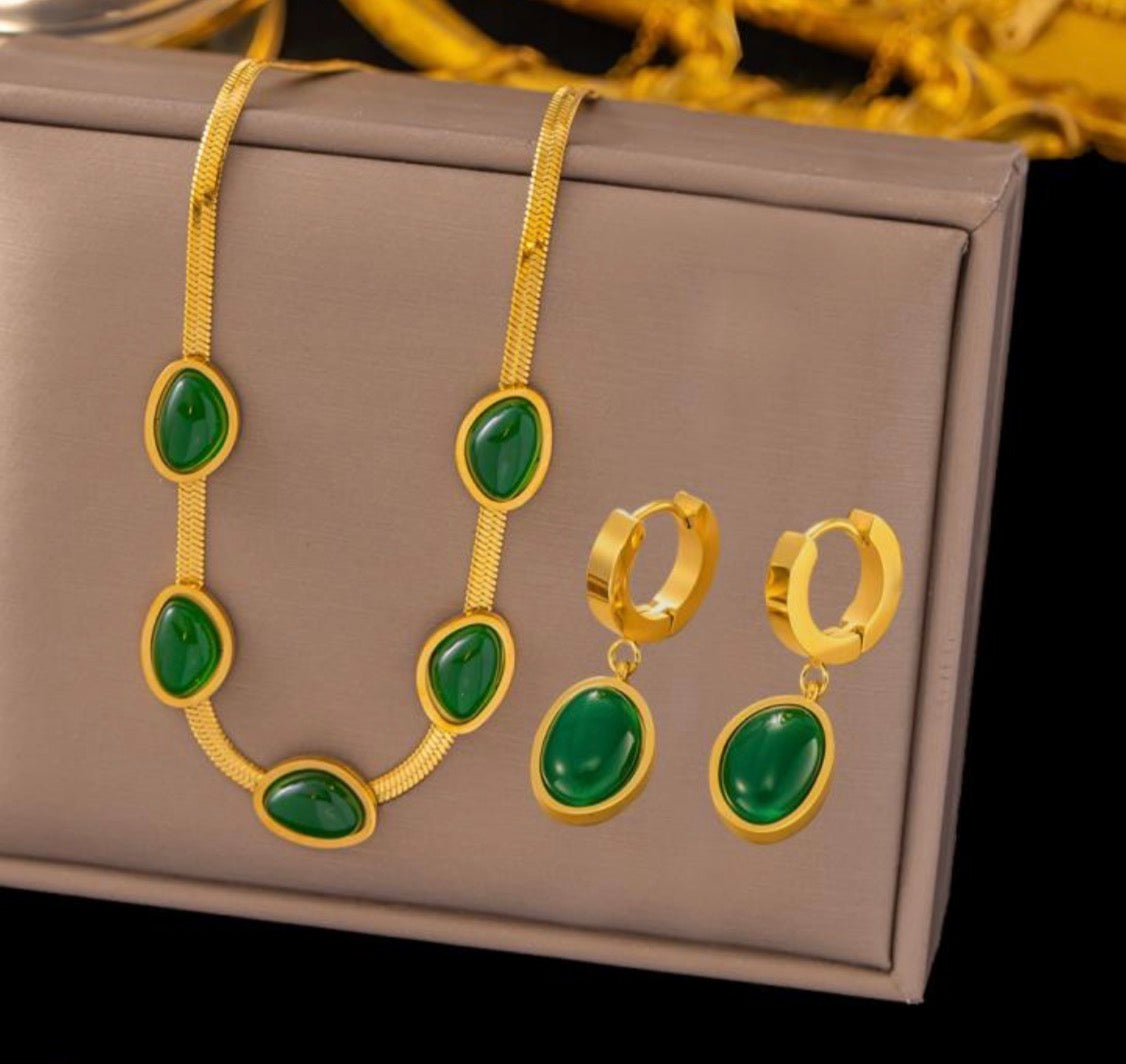 Luxury bright Set - Exklusives Gold-Ensemble (Halskette 40+5cm)