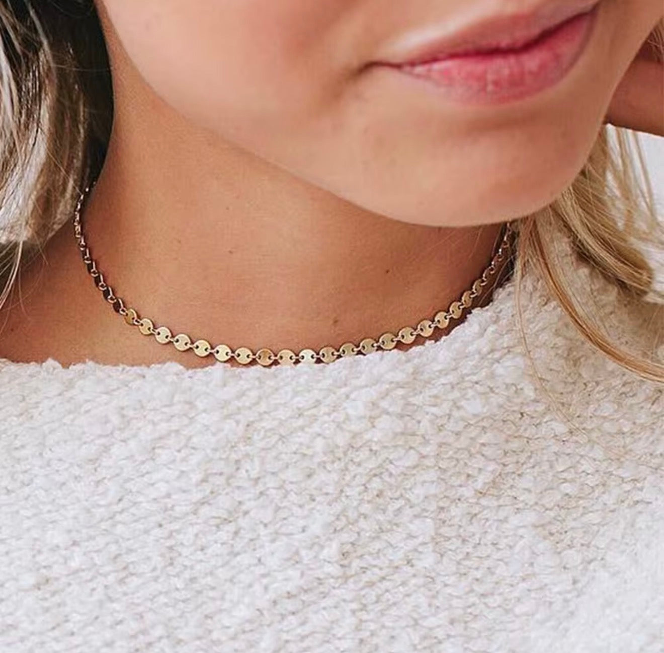 Strukturierte Halskette -minimaliustische Chic
