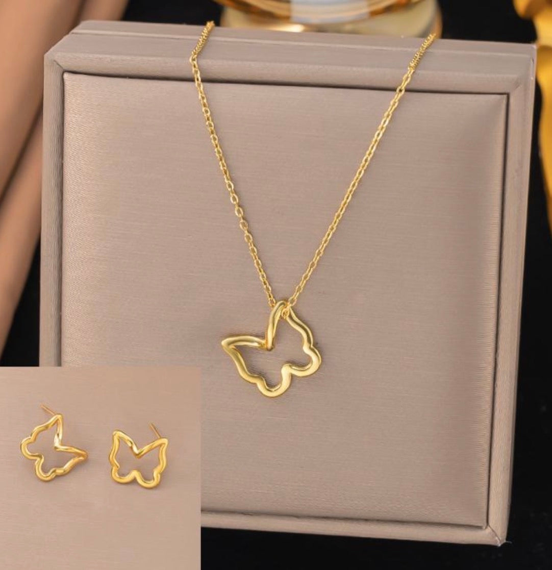 Luxury bright Set - Exklusives Gold-Ensemble (Halskette 40+5cm)