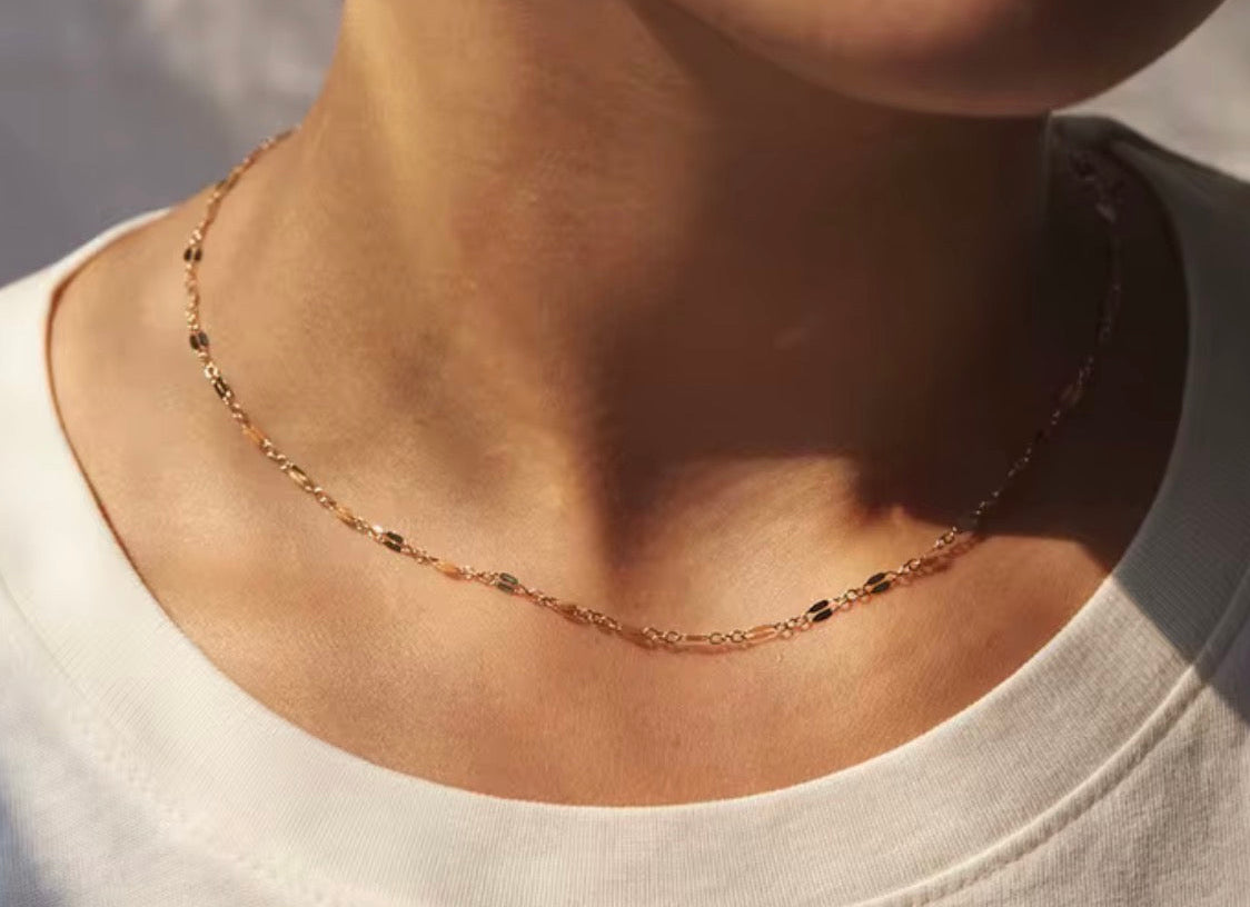 Strukturierte Halskette -minimaliustische Chic