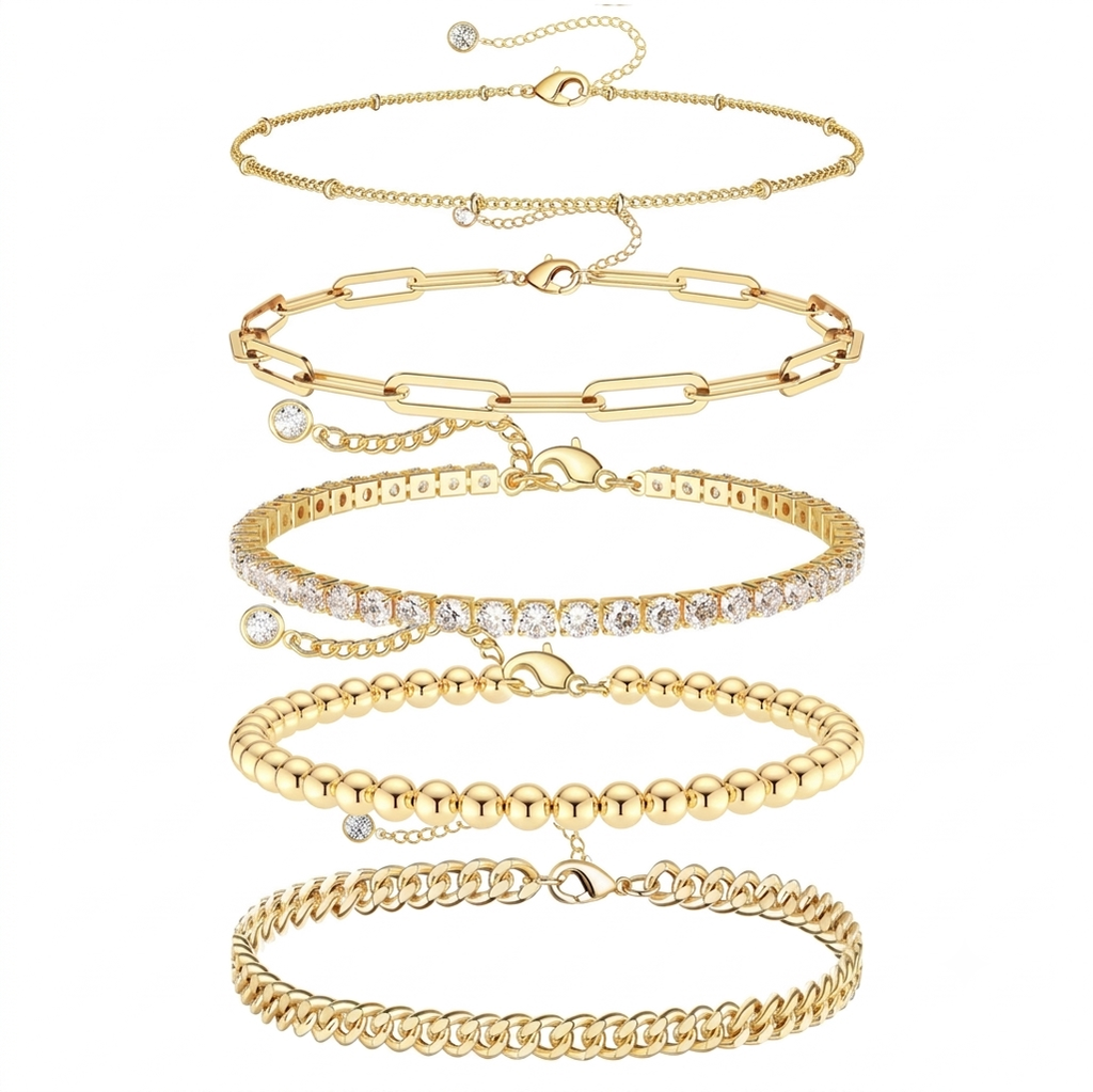 Radiant Gold Collection – Premium Armband-Stack