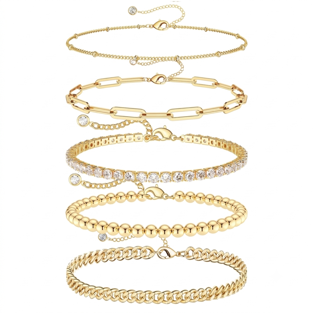 Radiant Gold Collection – Premium Armband-Stack