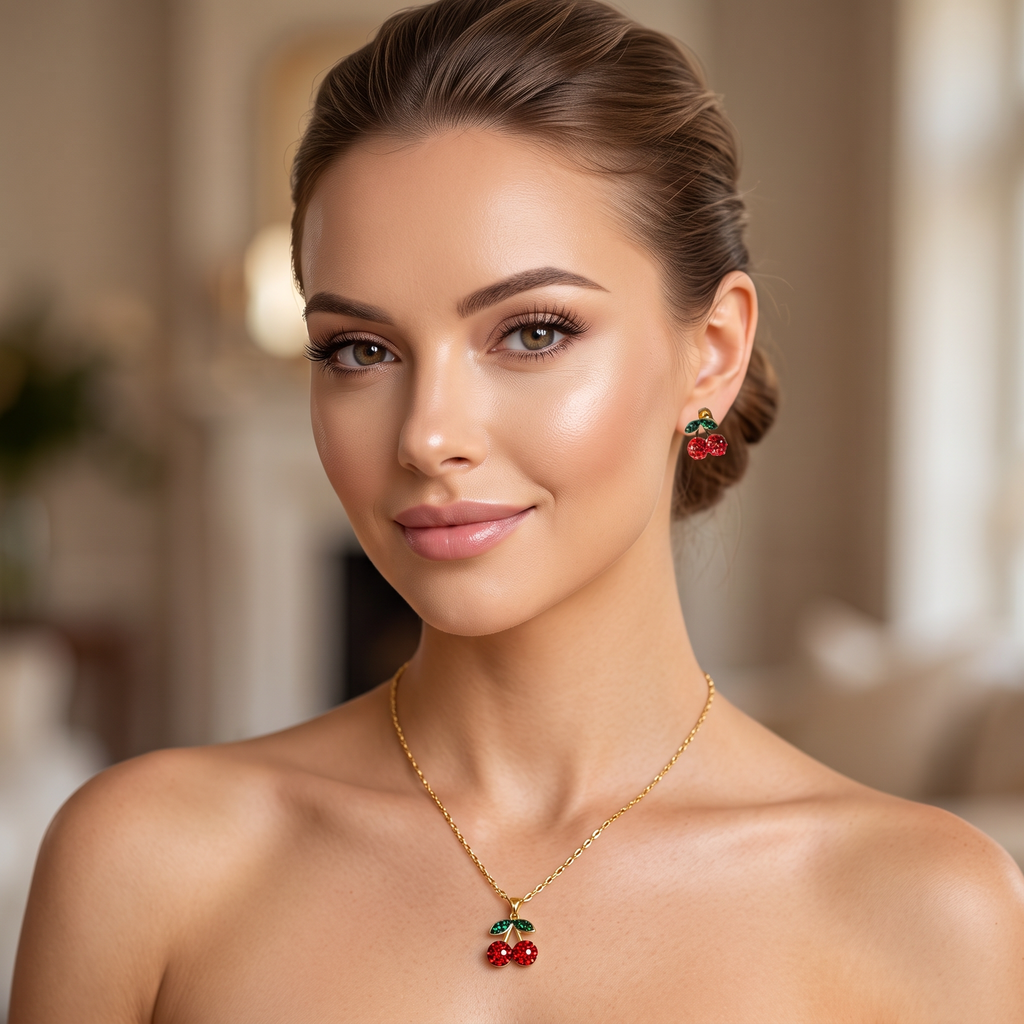 Luxury bright Set - Exklusives Gold-Ensemble (Halskette 40+5cm)