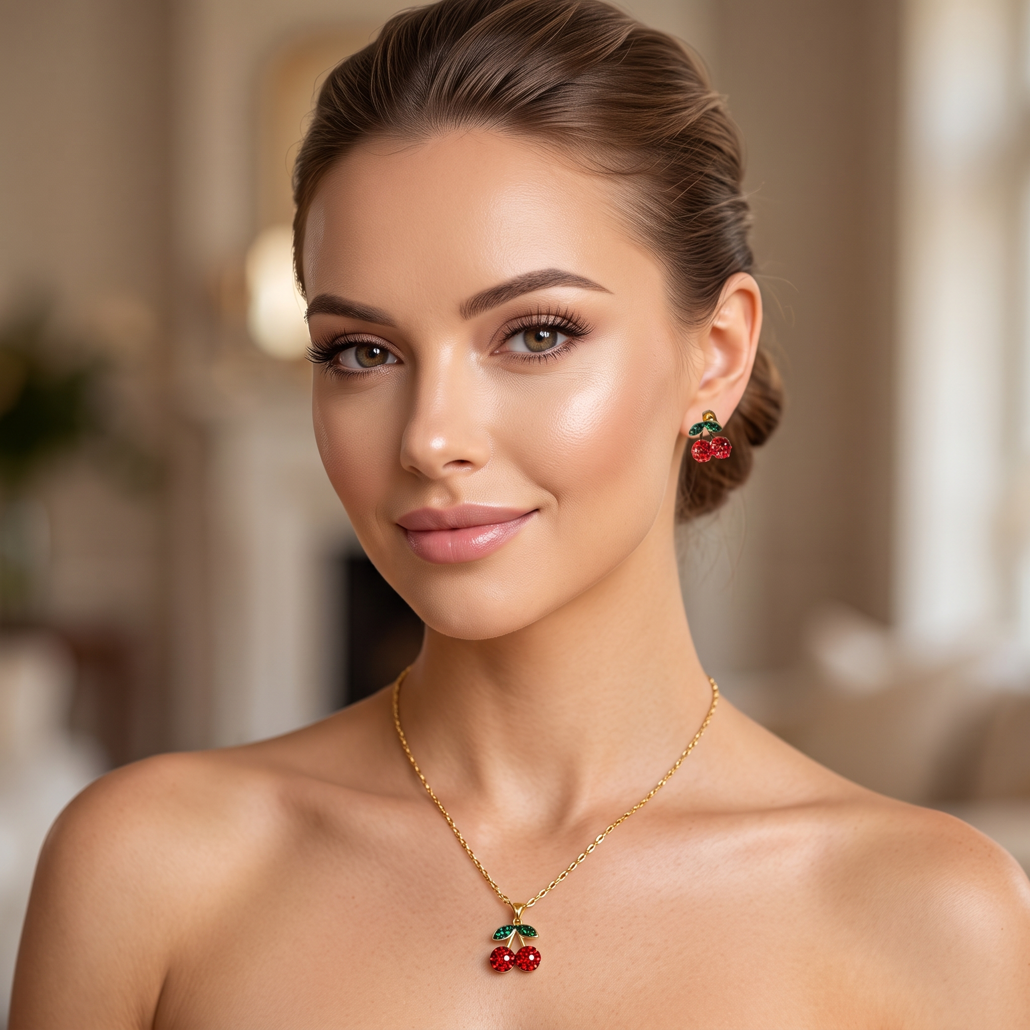 Luxury bright Set - Exklusives Gold-Ensemble (Halskette 40+5cm)
