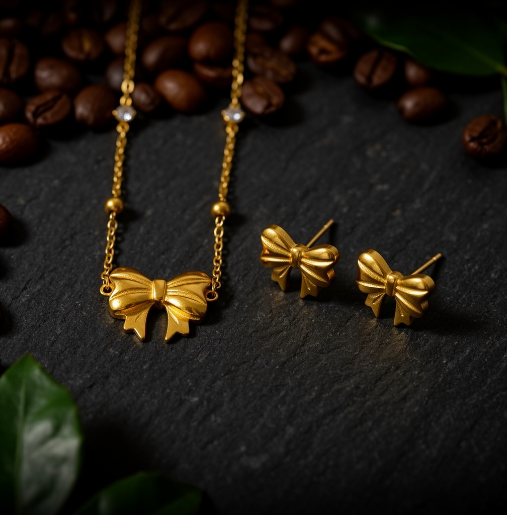 Luxury bright Set - Exklusives Gold-Ensemble (Halskette 40+5cm)